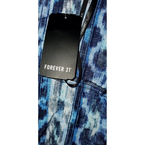 Women's Cardigan Small Blue Geometric Print NWT Open Front Lightweight Sweater - Picture 5 of 7